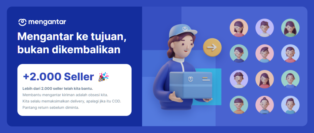 kirim paket COD menggunakan Mengantar