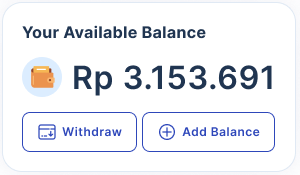contoh dashboard saldo